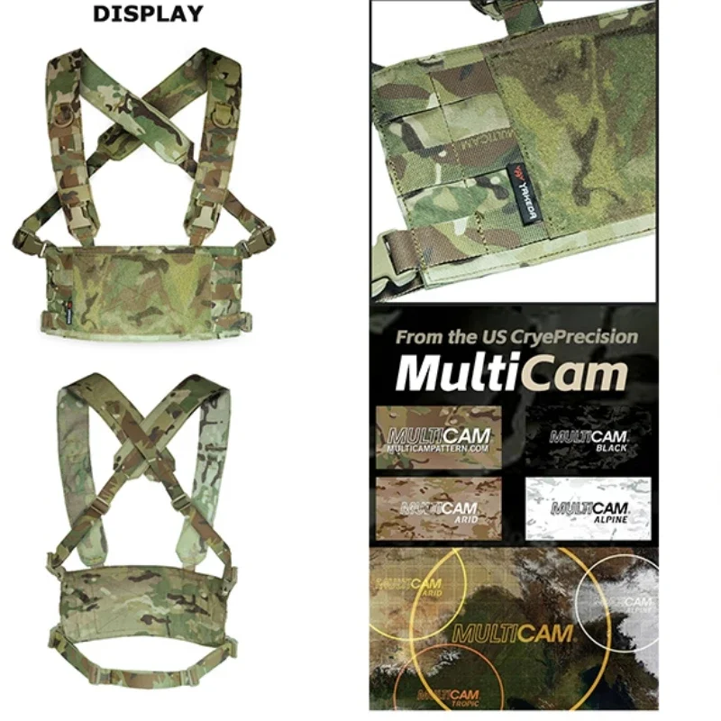 Mini plataforma de pecho táctica YAKEDA con hebillas UTX, mini plataformas de pecho micromodulares Molle - imagen 5