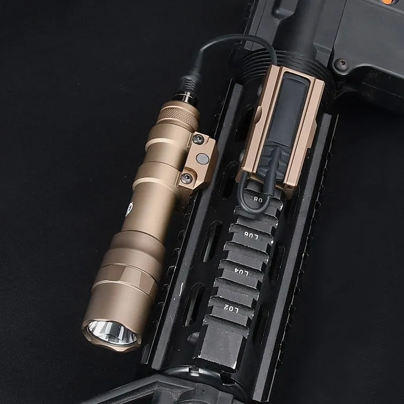 WADSN-linterna táctica M600DF, luz LED blanca Scout, interruptor de presión, ranura de montaje, ajuste de 20mm, riel Picatinny, Airsoft, caza - imagen 5