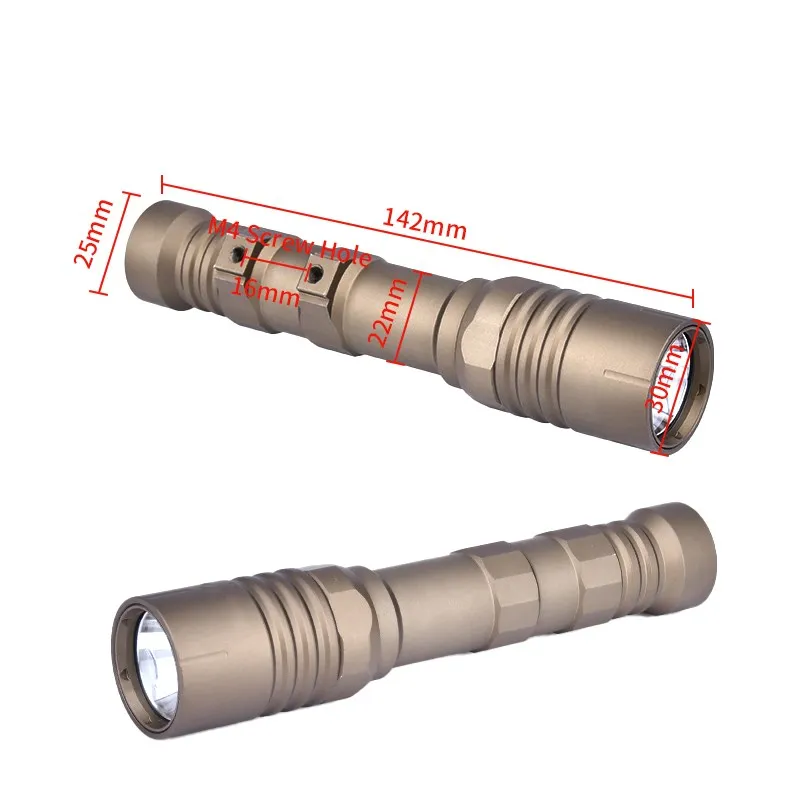 Linterna táctica PLHv2 de Metal Wadsn, luz LED blanca de alta potencia de 1300 lúmenes con Base de antorcha para exteriores, luz de explorador de caza Airsoft, nueva - imagen 5