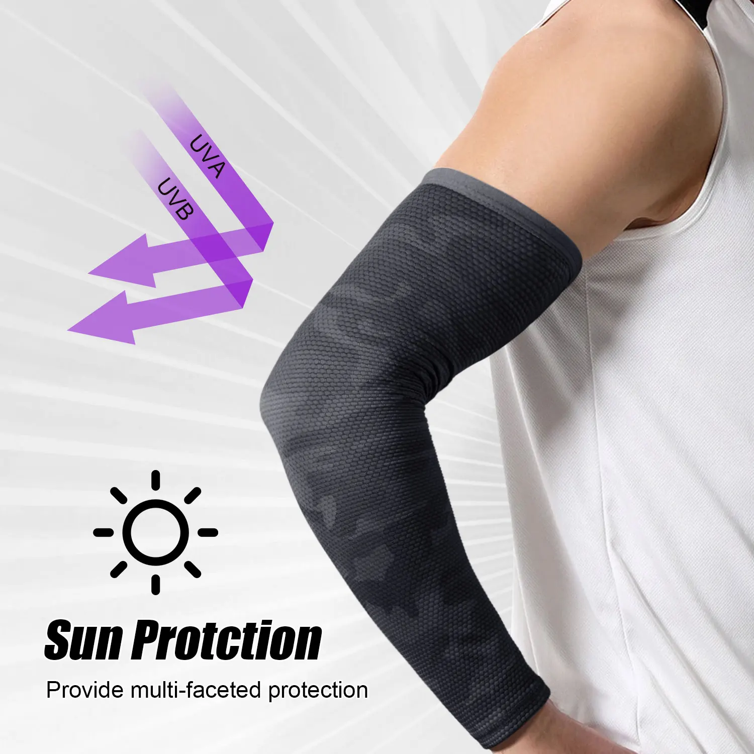 Mangas de brazo con protección solar para refrigeración por hielo, secado rápido, para correr, deportes de ciclismo, protección UV elástica, puños de baloncesto y voleibol, cubierta de mano - imagen 3