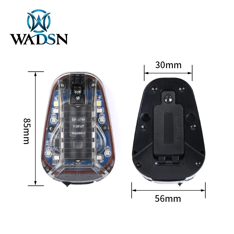 WADSN HEL STAR-Casco deportivo Airsoft 6 GEN3, luz azul, verde, rojo, IR estroboscópico, impermeable, lámpara de Flash de señal de seguridad para supervivencia al aire libre - imagen 3