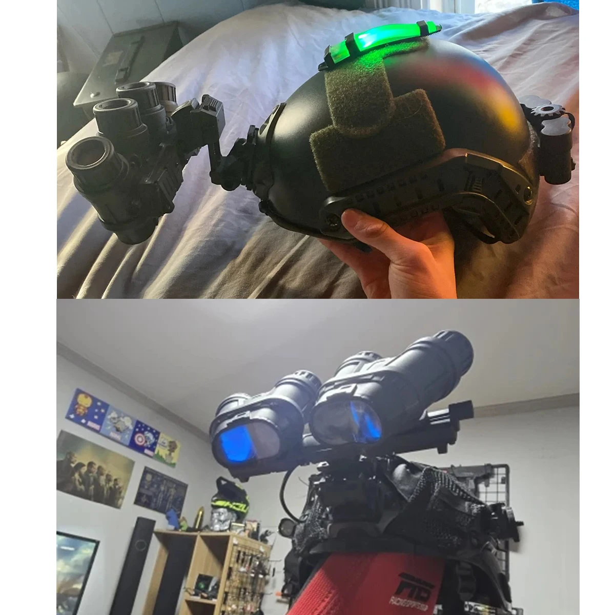 Gafas visión nocturna binoculares GPNVG tácticas para casco - imagen 5