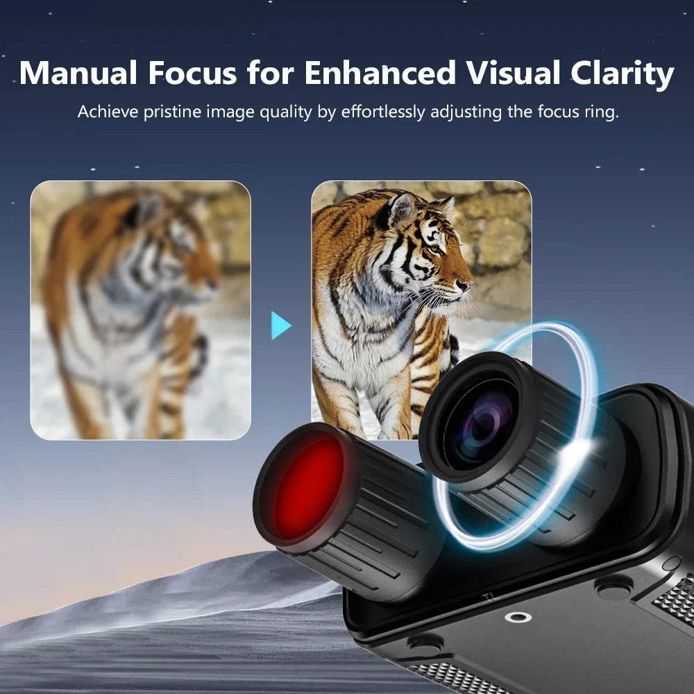 Telescopio táctico Digital 8X DZ060, gafas con linterna, binoculares de visión nocturna infrarroja 4K UHD para cámara de caza y Camping - imagen 4