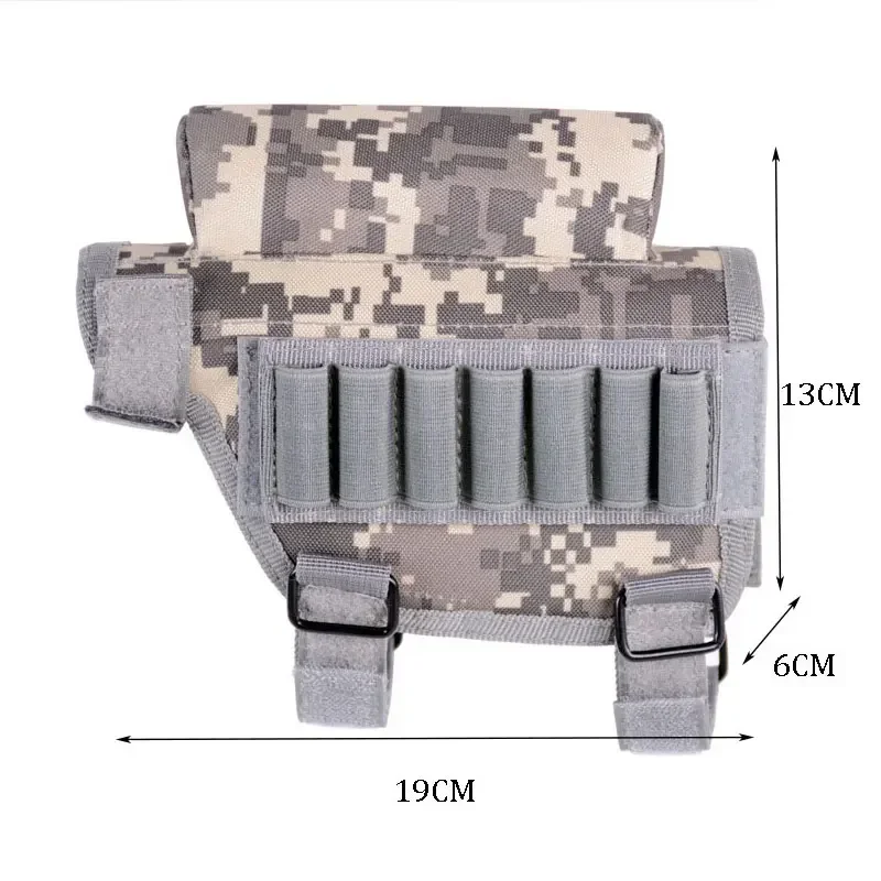 Bolsa táctica de culata para Rifle Airsoft, reposa mejillas, pistolas de balas, soporte para cartuchos de munición, accesorios de caza - imagen 3