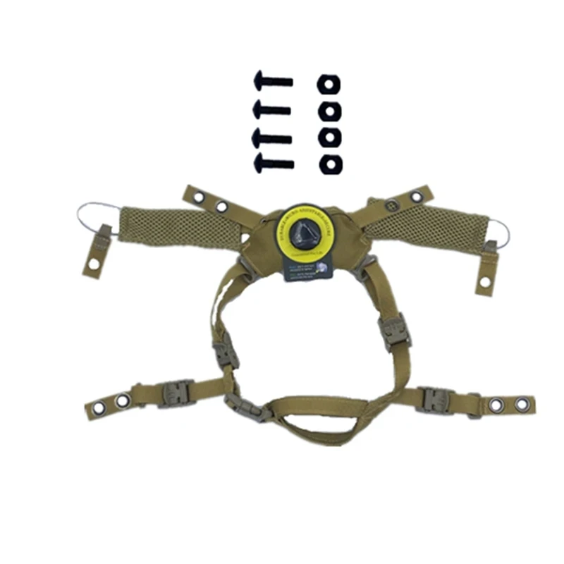 Wendy sistema DE suspensión para casco, cordón para casco, accesorios para caza al aire libre, BK/DE/RG - imagen 5