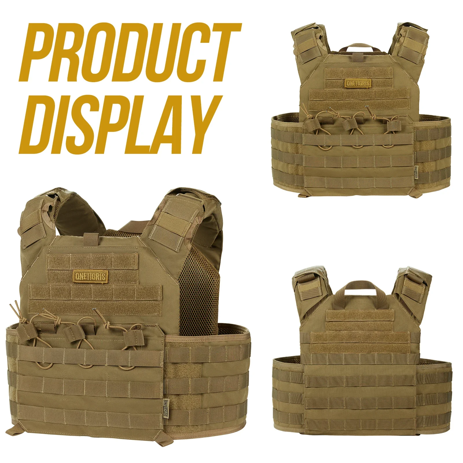 Chaleco táctico ONETIGRIS MOLLE con bolsa para cargadores - imagen 3