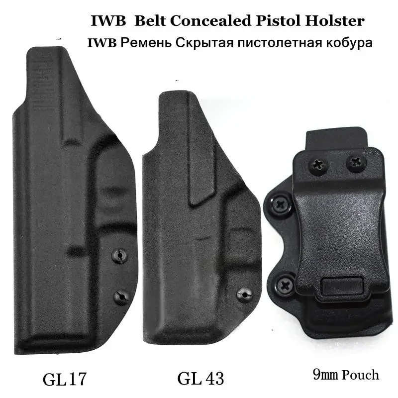 Funda táctica para pistola IWB para GL 43 GL17, soporte para pistola, bolsa para revistas de 9mm, cinturón, funda para pistola oculta - imagen 2