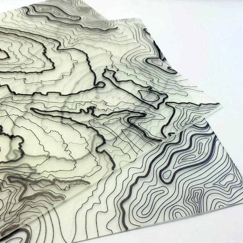 Tablero termoformado KYDEX de camuflaje transparente de 8 tamaños, placa de hoja termoplástica para fundas de funda de cuchillo