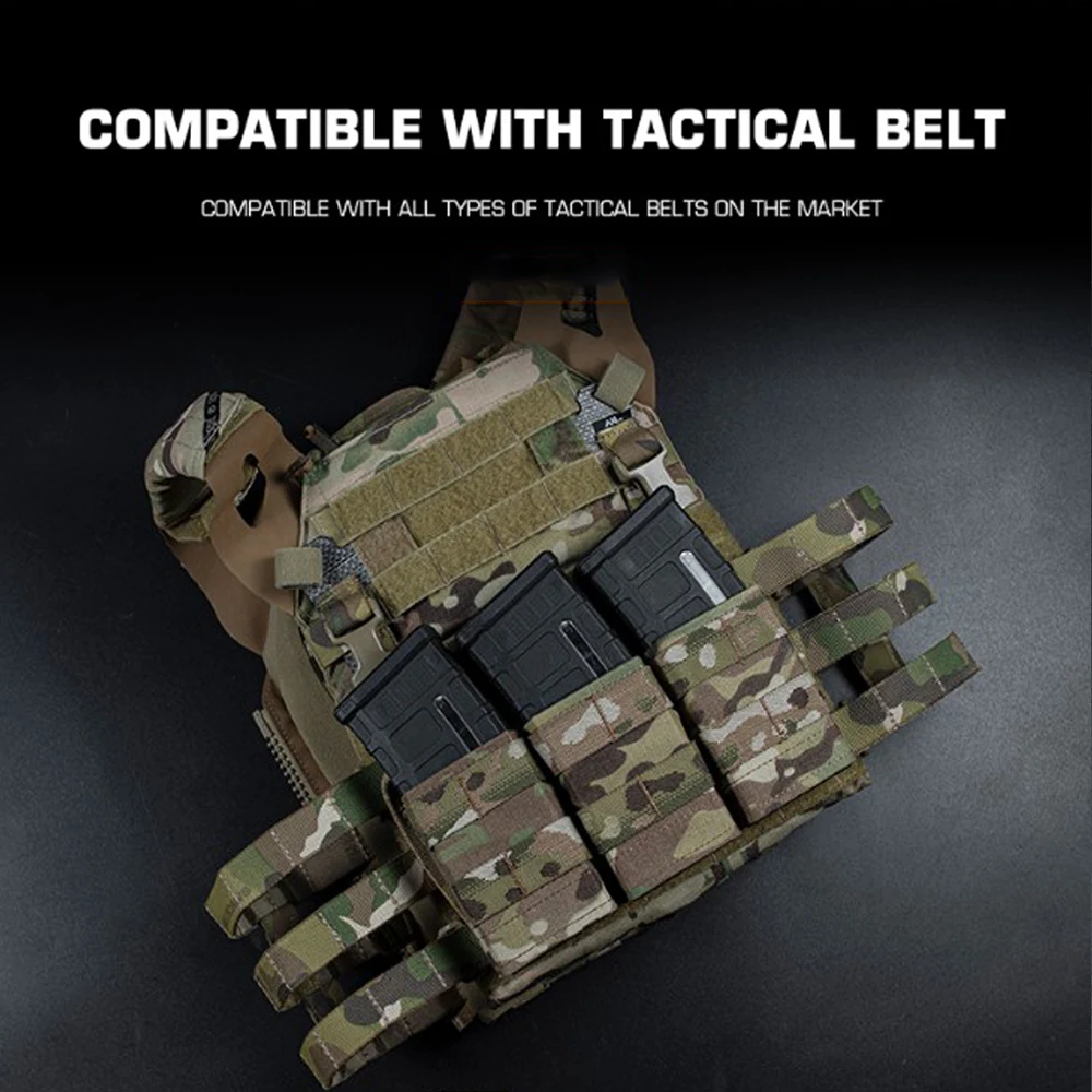 Triple portacargadores táctico 5.56 MOLLE con abrazaderas Kydex - imagen 4