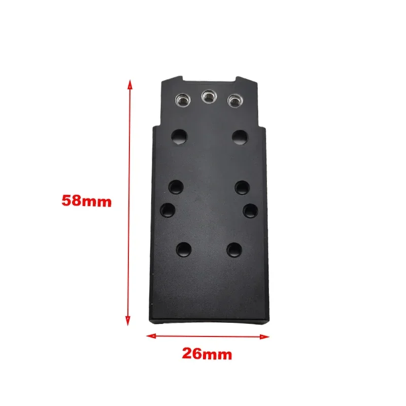 Base de placa de montaje de mira trasera táctica CNC de Metal P320 M17 M18 apta para S-IG SRO accesorios universales de pistola de mira de punto rojo - imagen 5