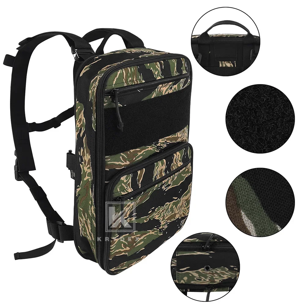 KRYDEX-mochila táctica Flatpack D3, paquete de asalto expandible de 23L, correa MOLLE de hidratación, paquete EDC de viaje, accesorios de caza - imagen 5