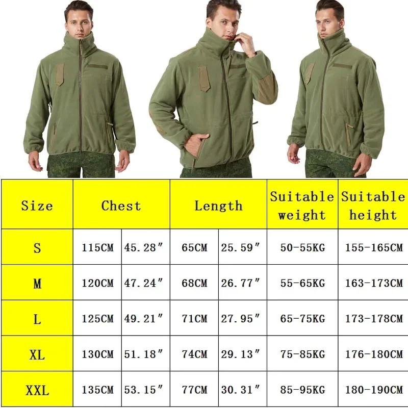 TAD-chaquetas de lana suave para exteriores para hombres, chaqueta táctica, cortavientos de Camping con cremallera completa, abrigo térmico cálido de trabajo, ropa de caza - imagen 3