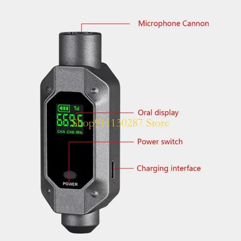 J1HC conveniente sistema con micrófono inalámbrico convertidor tipo C carga para micrófono cable - imagen 2