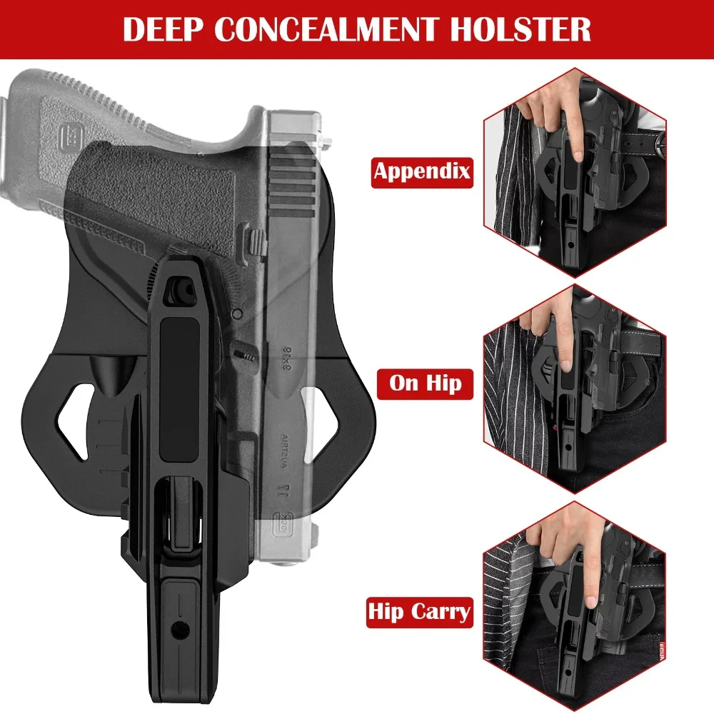 Funda para pistola Glock 9mm/SW40/357 que tiene una carril para pistola para todas las pila doble - imagen 5