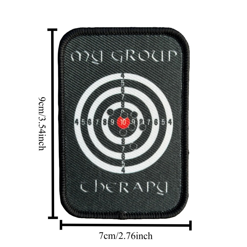 Parche táctico de tiro al objetivo para terapia de grupo, parches de gancho de moral militar, equipo, apliques para mochila del ejército - imagen 2