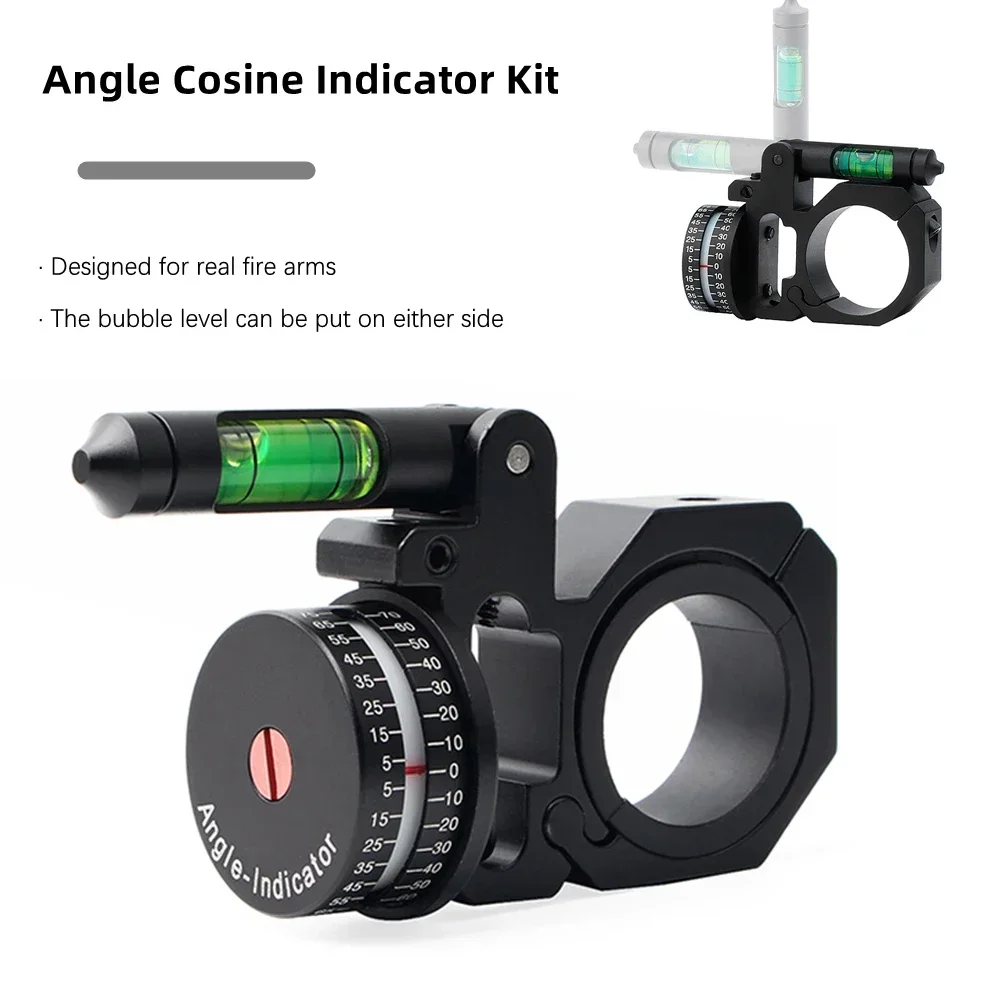 Kit de indicador cosino de ángulo de alta precisión y nivel de burbuja (ADI/ACI), compatible con tubo de 25,4mm/30mm, accesorios de anillo de montaje para alcance de caza - imagen 5