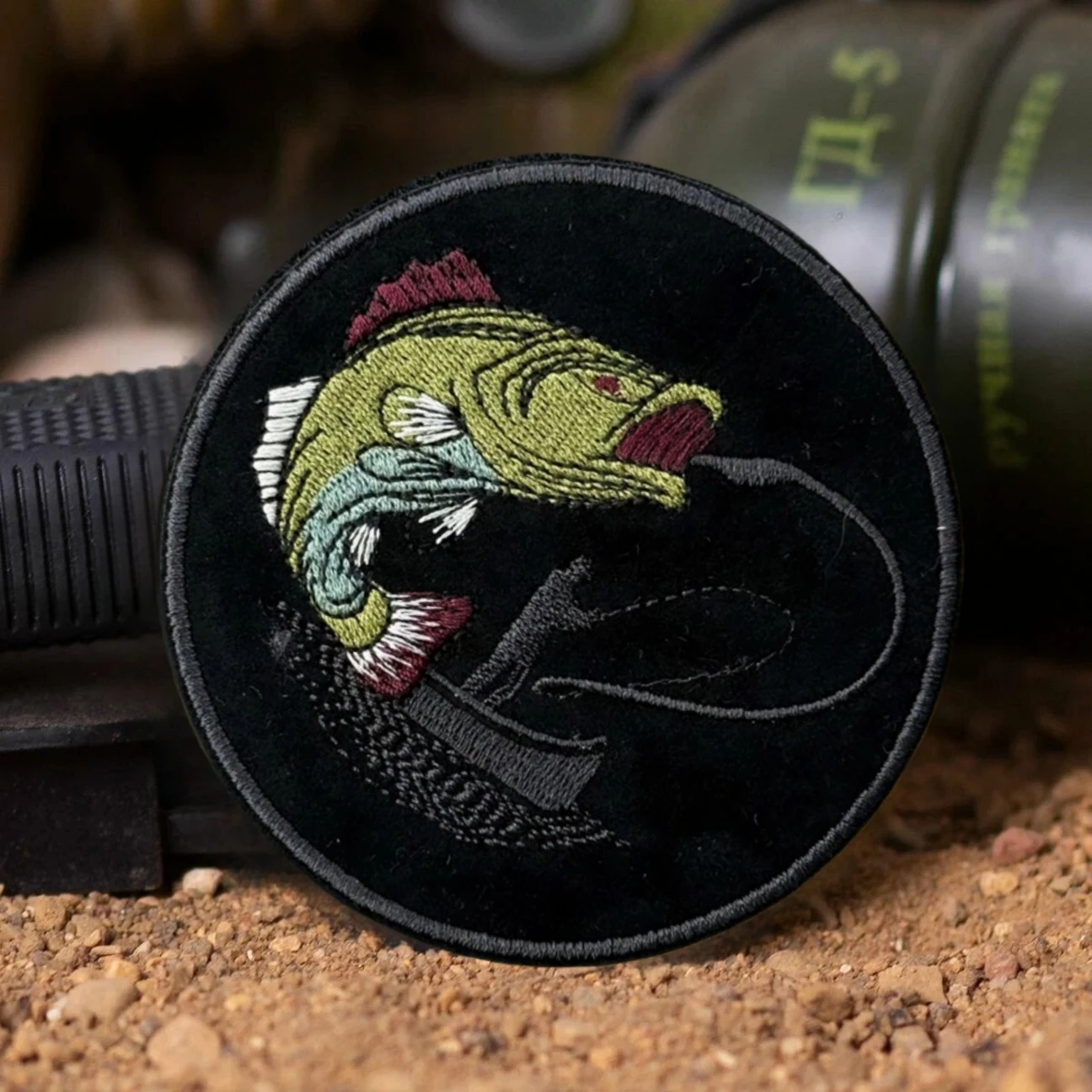 Parche de pesca sin juramiento, gancho y bucle de moral táctico, pegatina personalizada para mochila del ejército militar, parches bordados para ropa - imagen 3