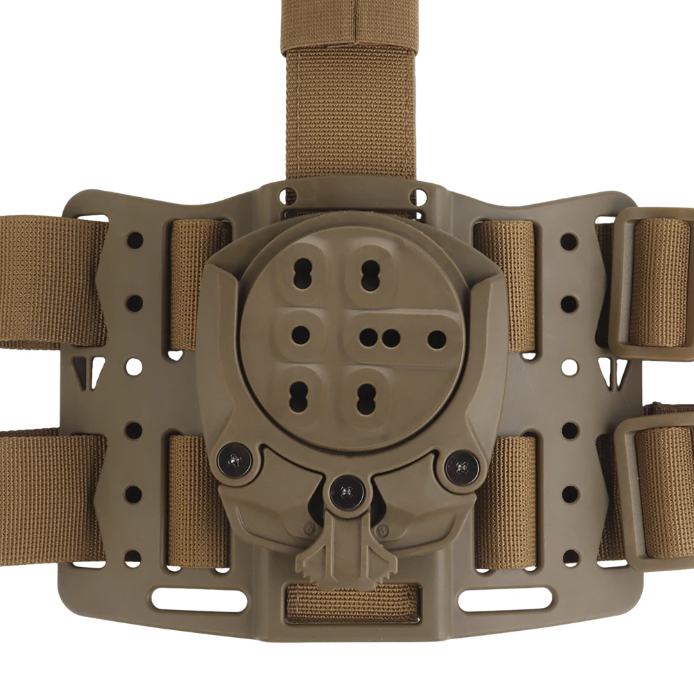 Adaptador de Base táctico de 360 grados, correa de plataforma de pierna caída, pistola de caza, adaptador de funda Modular para tiro QLS de tracción rápida - imagen 5