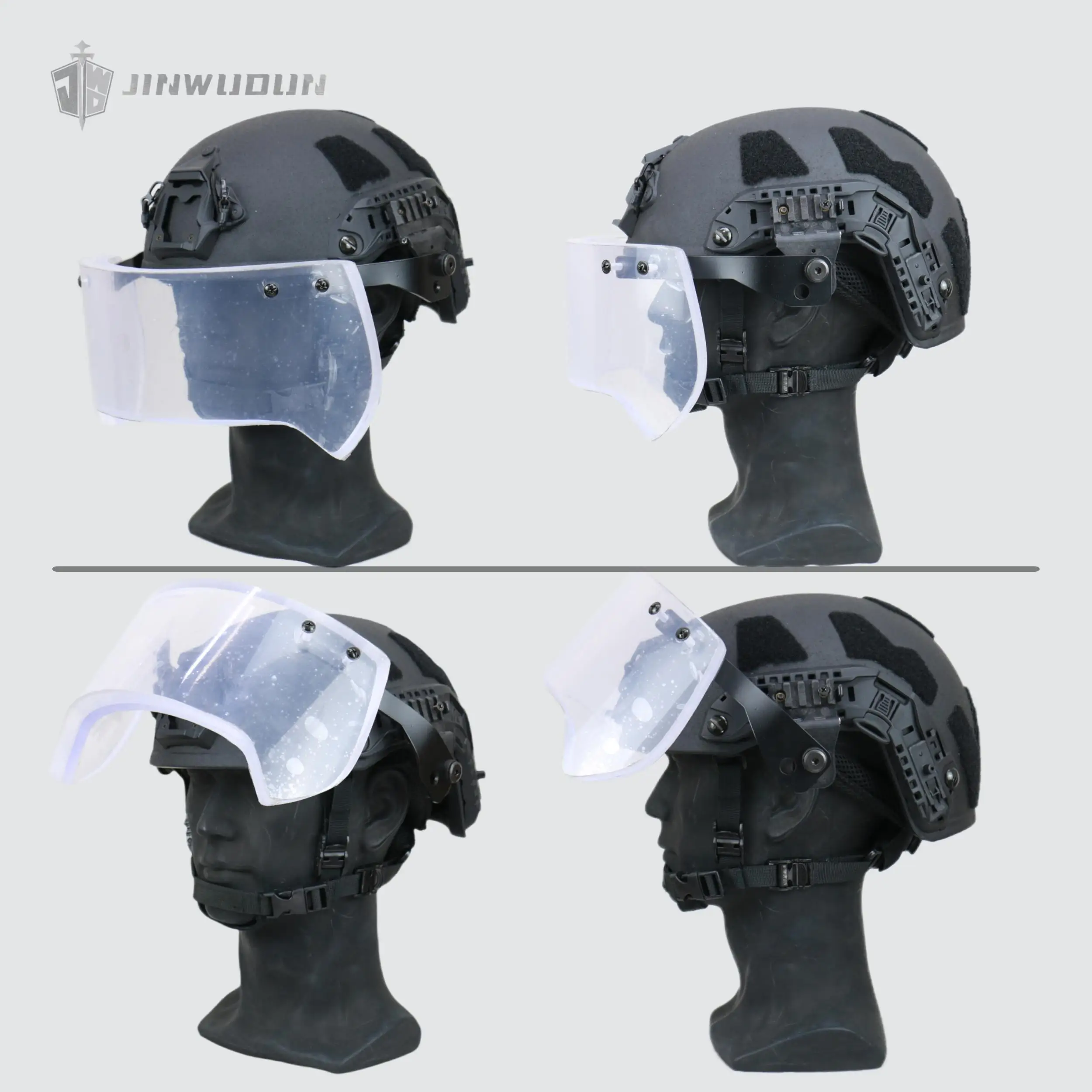 Visera balística NIJ IIIA nivel máscara a prueba de balas visera desmontable a prueba de balas para cascos a prueba de balas FAST MICH - imagen 4