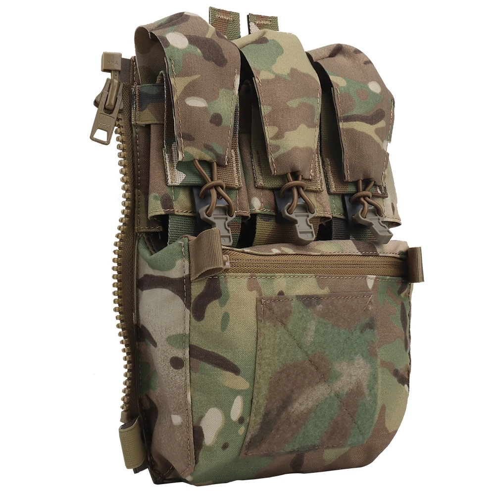 Panel trasero táctico Banger bag YKK, chaleco de combate Militar con cremallera, solapa de retención de bolsillo GP, portador de placa, Airsoft, Paintball, V5 PC - imagen 3