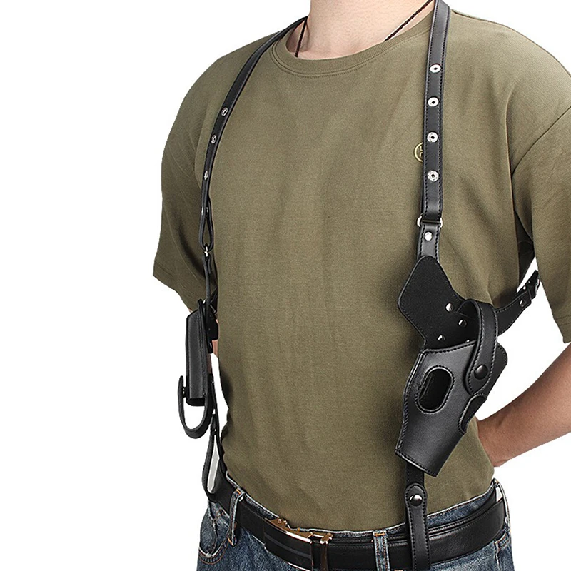 Funda táctica oculta para pistola, bolsa de transporte para pistola de cuero para hombro y axila, accesorios de caza para glock 92 - imagen 5