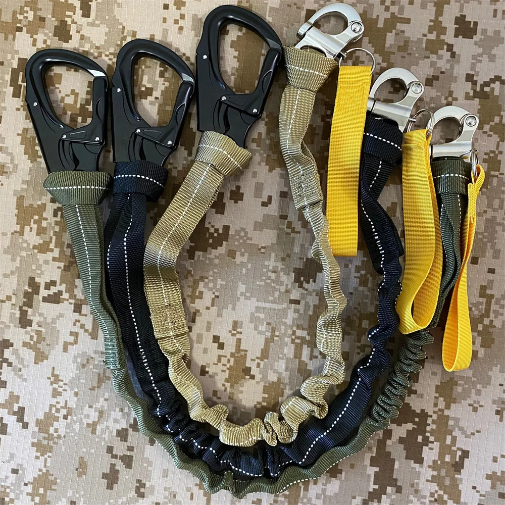 Máquina elástica táctica de colgar rápido, cuerda de seguridad descendente, hebilla de bloqueo de doble cabeza, gancho de rana, mosquetón, cuerda de seguridad Cos DG - imagen 5