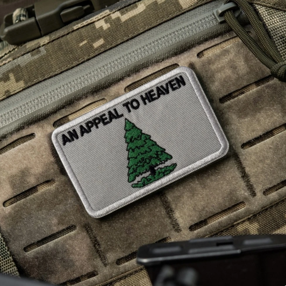 Parche de un apelo a pesado, parches bordados de gancho y bucle para ropa, insignia de moral táctica, mochila militar, pegatina personalizada