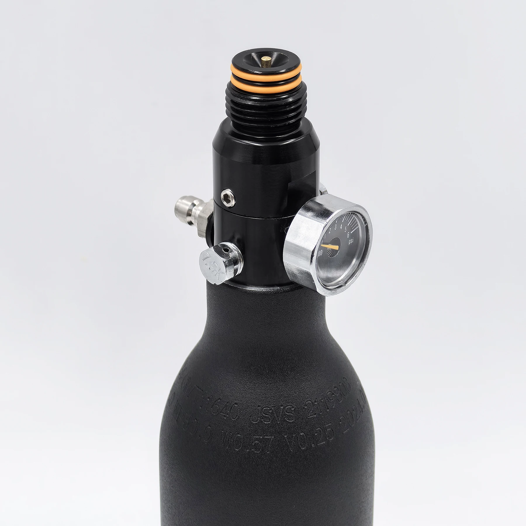 Válvula reguladora de tanque de aire de cilindro HPA 4500psi, rosca de diseño de doble junta tórica de montaña M18 * 1,5 o 5/8-18UNF, salida de 800psi a 3000psi - imagen 3