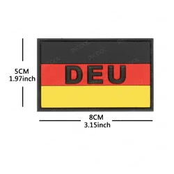 Parche táctico IR reflectante bandera Alemania PVC bordado