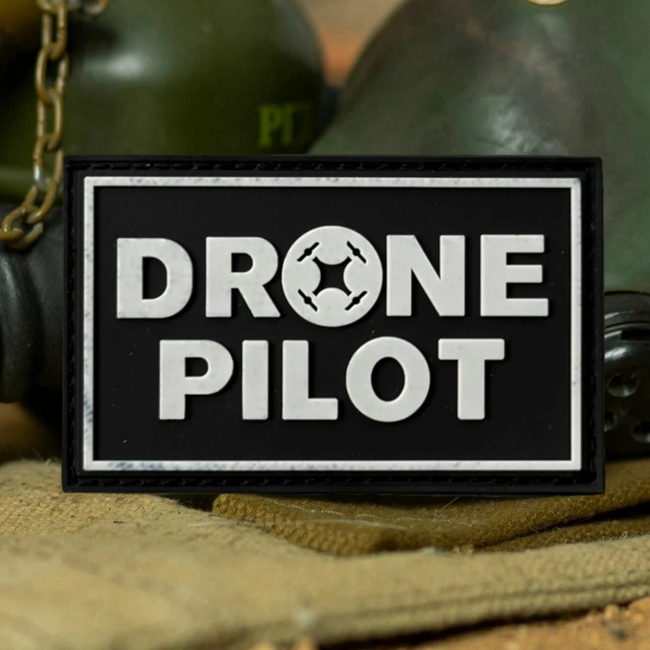 Parches de gancho y bucle de PVC DRONE PILOT para ropa, insignia de moral táctica, pegatina decorativa para mochila del ejército militar - imagen 4