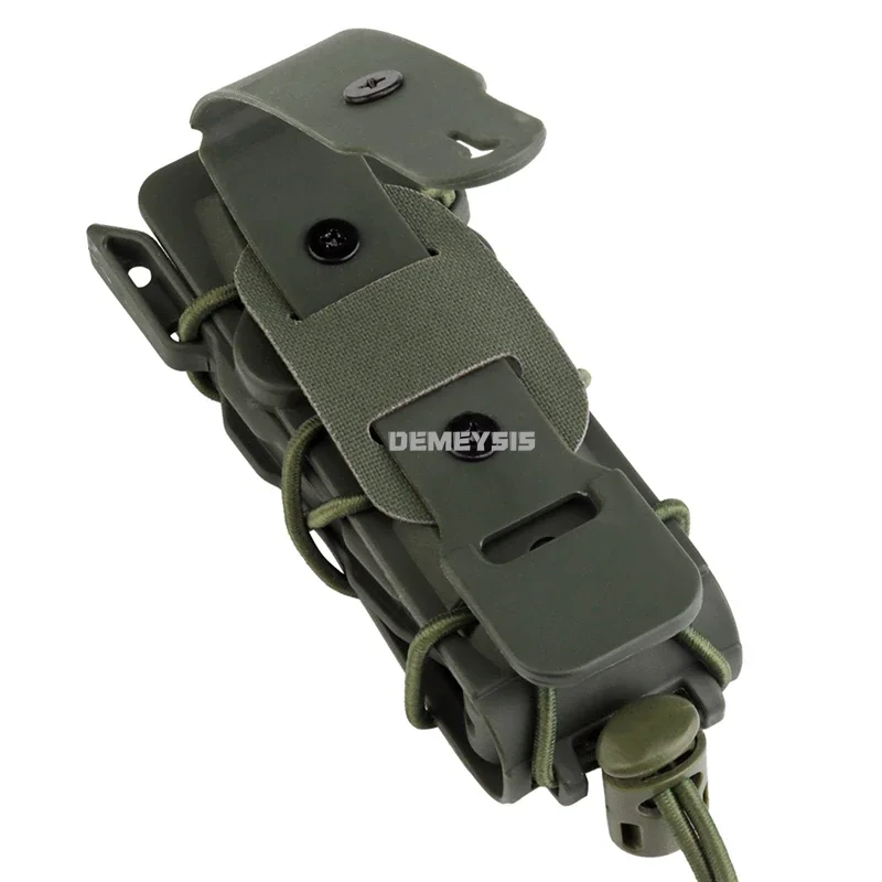 Bolsas de tiro de 9mm 45ACP, linterna de caza, soporte para antorcha, bolsa de cintura, pistolas tácticas MOLLE, bolsas individuales para revistas