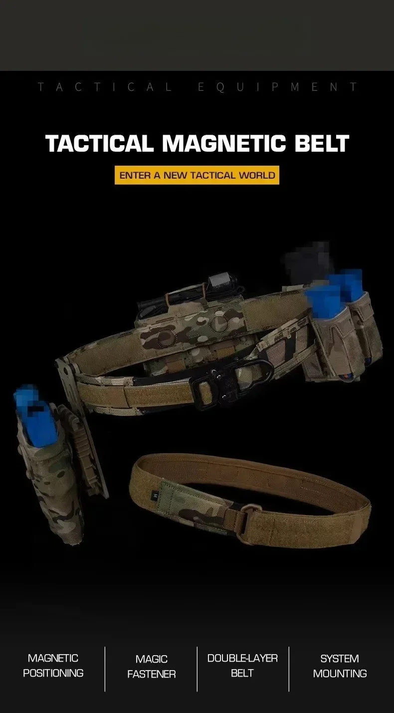 Cinturón táctico magnético con sistema MOLLE