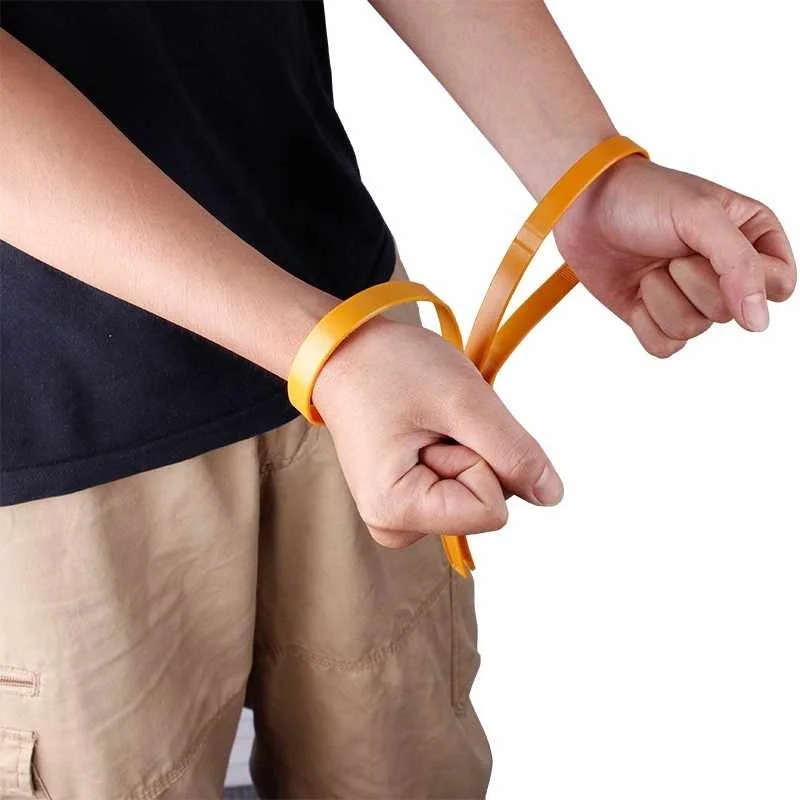 Correas de sujeción desechables de nailon plegables, de alta resistencia, con anillo de tracción, 3 uds. - imagen 4