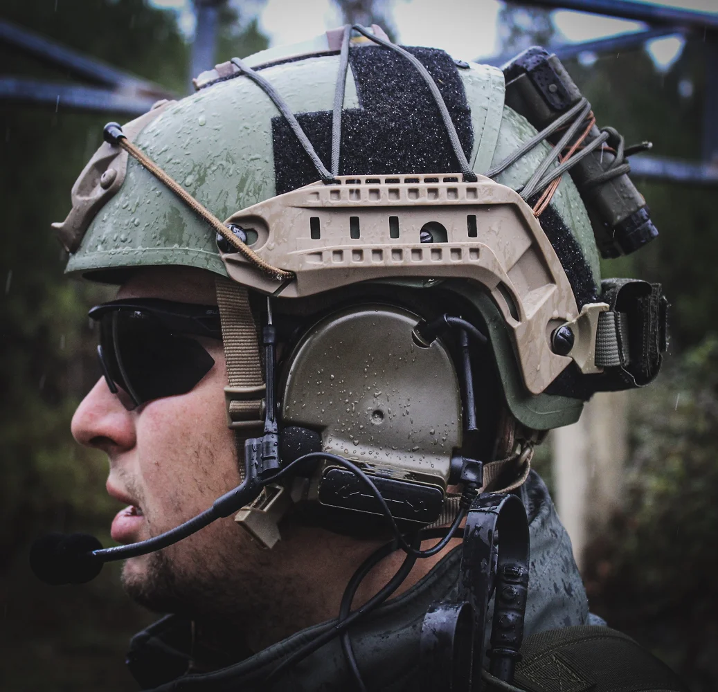 COMTAC-auriculares tácticos de TAC-SKY, diadema de cuero de vaca, captación con cancelación de ruido, Walkie Talkie - imagen 3