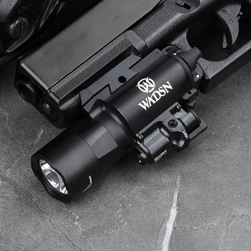 Linterna Ultra táctica WADSN X400U X400 con indicador láser rojo/Verde pistola G17 pistola de luz luz de la caza - imagen 4