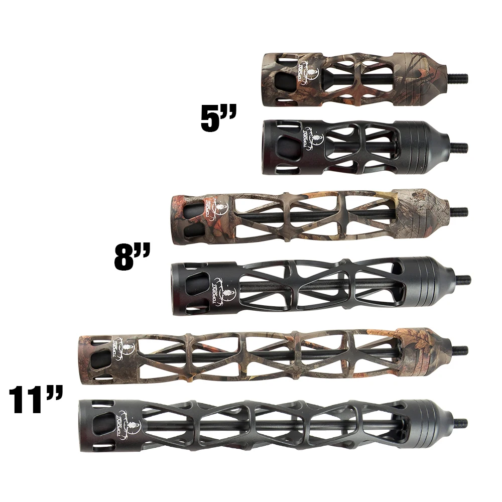 Estabilizador de arco compuesto de tiro con arco, barra de equilibrio, aleación de aluminio, amortiguador para tiro, accesorios de caza, 5/8/11 pulgadas - imagen 2