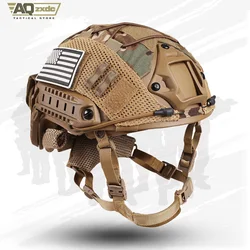 Set casco táctico ajustable con bolsa contrapeso y funda Airsoft