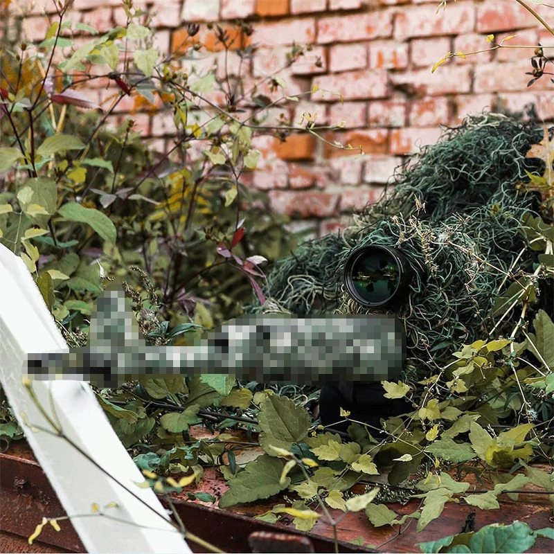 Traje Ghillie Airsoft transpirable al aire libre de camuflaje táctico de caza para reconocimiento y invisibilidad CS - imagen 3
