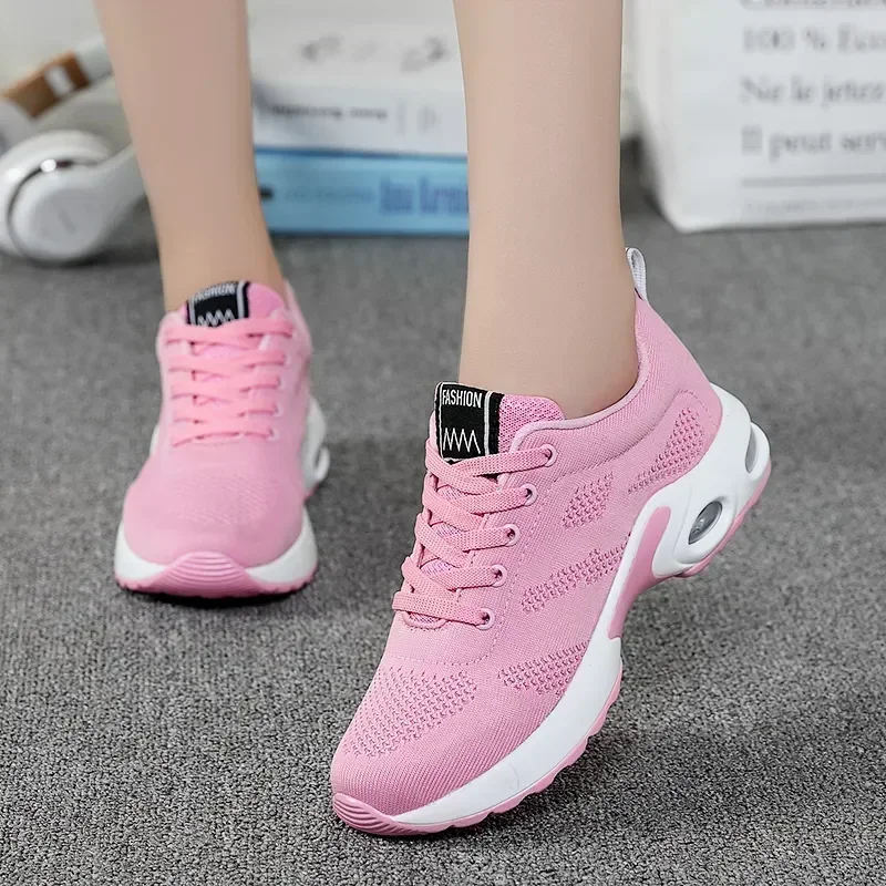 Zapatos para correr para mujer, zapatos informales transpirables, zapatos deportivos ligeros, zapatillas informales con plataforma para caminar para mujer - imagen 4