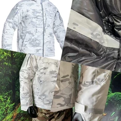 Chaqueta camuflaje blanca algodón – Invierno nieve esquí al aire libre