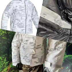 Chaqueta camuflaje blanca algodón – Invierno nieve esquí al aire libre
