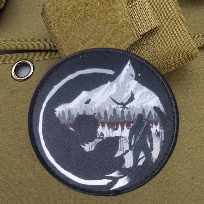 Parche con estampado de lobo militar, chaleco táctico, sombreros con gancho y bucle, insignia de moral, mochila, pegatinas decorativas, parches para brazalete para ropa