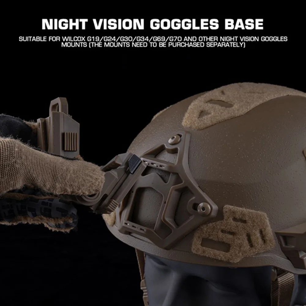 Accesorios de montaje NVG ligeros, soporte táctico rápido para casco (3 agujeros) para dispositivo de visión nocturna - imagen 5