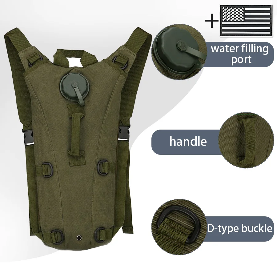 Vista del conjunto completo de la mochila