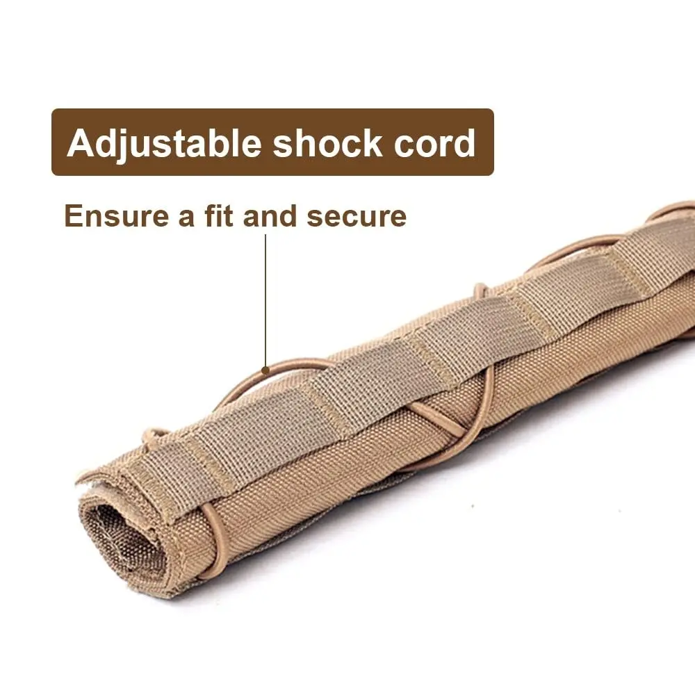 Cubierta supresor ajustable resistente al calor con Molle para escalada al aire libre caza tiro 8,66 ''x 5,51'' - imagen 4