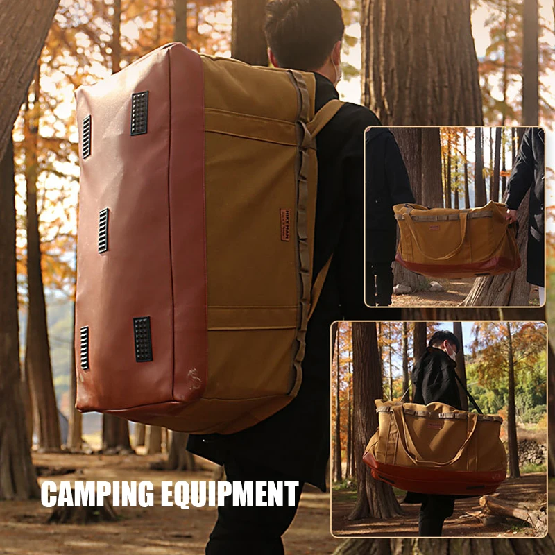 Bolsa de almacenamiento para acampar al aire libre para hombres, mochila de gran capacidad, carpa, accesorios de dosel, cocina, Picnic, bolso de hombro, 53L/120L - imagen 3