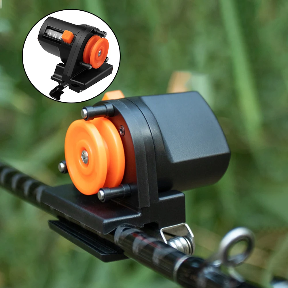 Contador de sedal de pesca de 0-999m, medidor de longitud de aparejos de pesca, contador de profundidad de sedal, depósito de pesca de mar, contador de carrete de medición - imagen 2