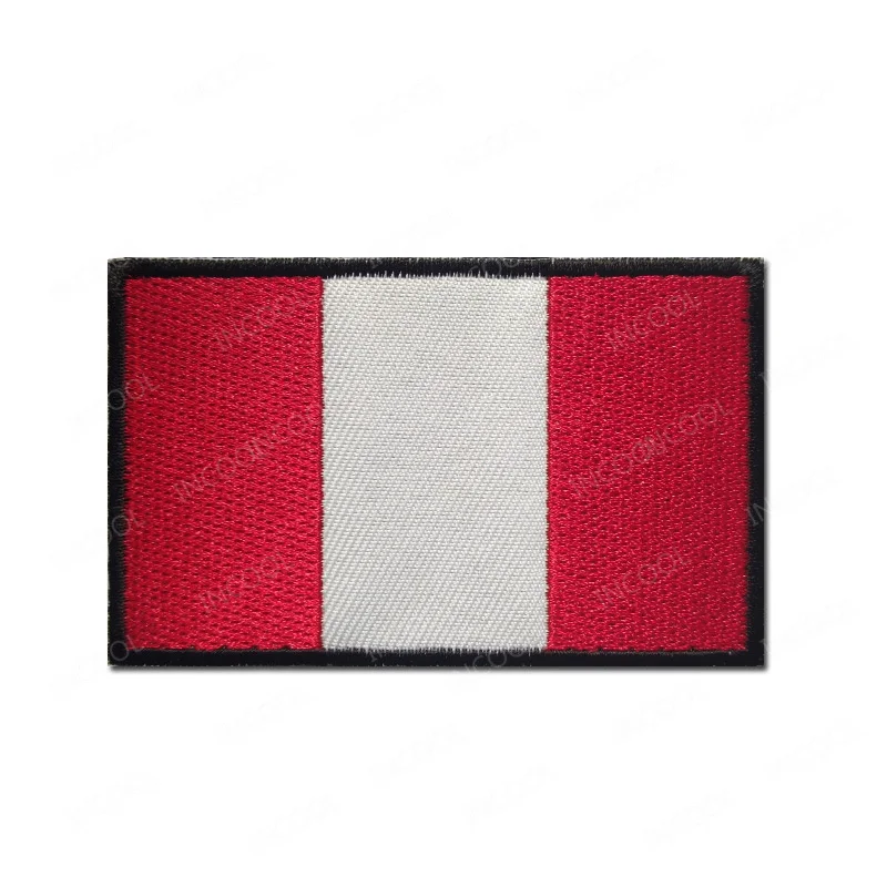 Parches bordados reflectantes IR con bandera de Perú, insignias de emblema militar táctico, parche decorativo con apliques, pegatina para gorra de ropa - imagen 4