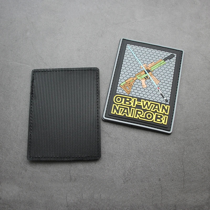 Parche de PVC de Christian Craighead, diseño de Obi-Wan Naiobi, Dios de la Guerra de Kenia, insignia de armas de goma para decoración de chaquetas, bolsos y chalecos - imagen 5