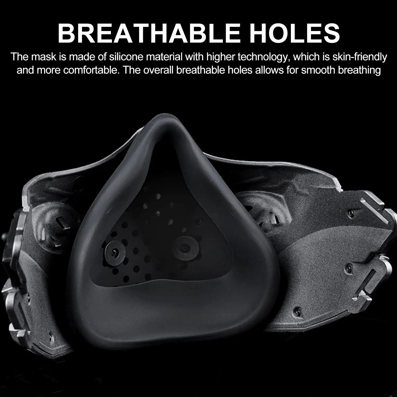 Máscaras de media cara Airsoft, máscara facial de escorpión táctico, máscara protectora de malla de acero, equipo táctico al aire libre para Cosplay de Halloween - imagen 4